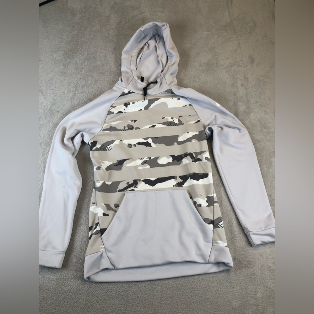 Nike Dri-fit Men’s Sweatshirt Grey And Camo Size small